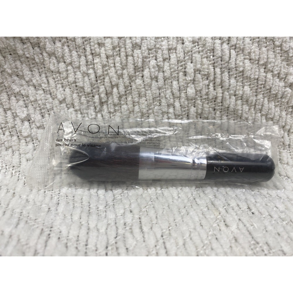 Avon Face Brush Powder Highlighter Blush Rounded Top Black Handle *New/Sealed*‎